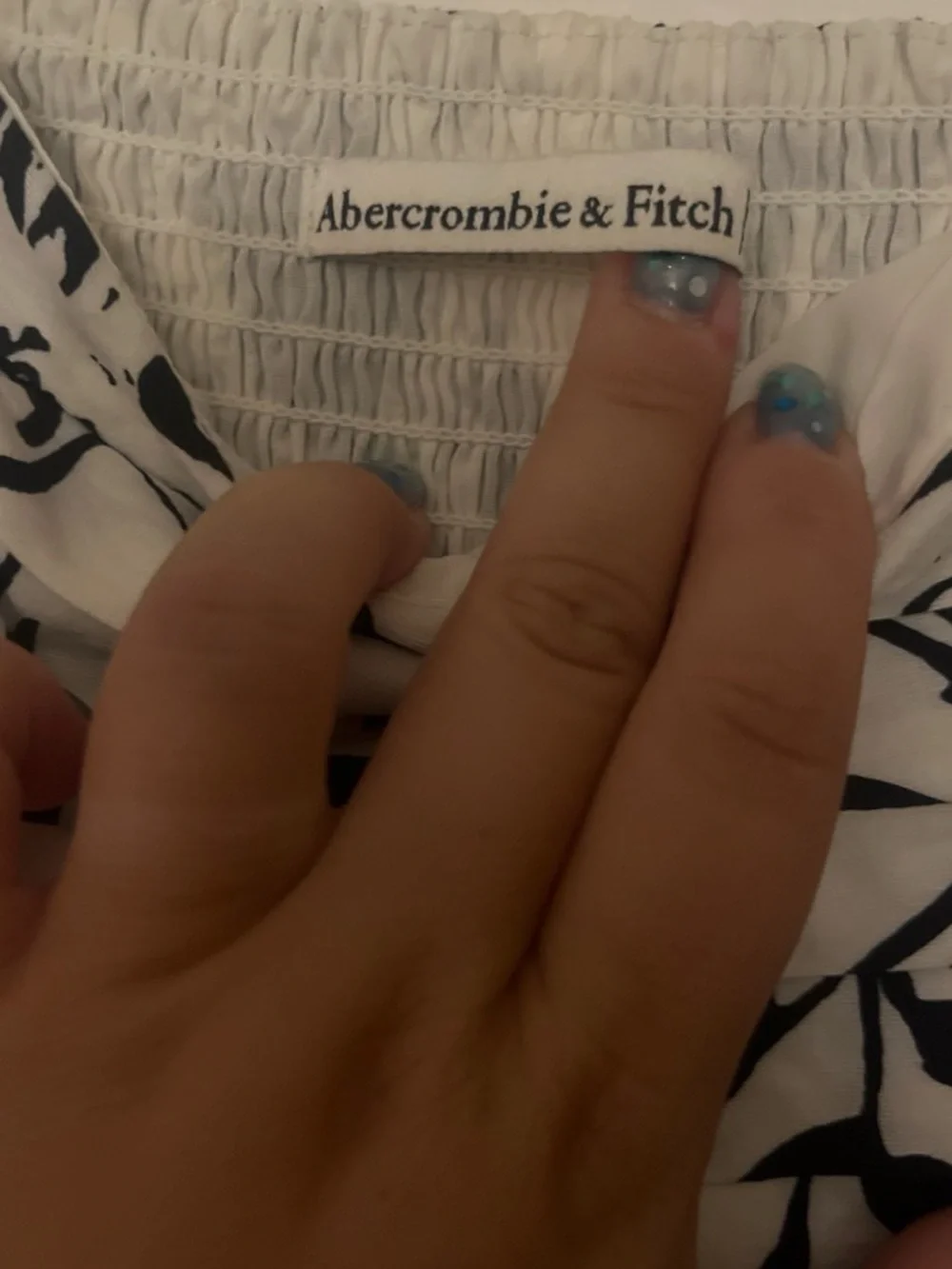 NWOT Abercrombie & Fitch Emerson Black and White Floral Tiered Maxi Dress